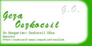 geza oszkocsil business card
